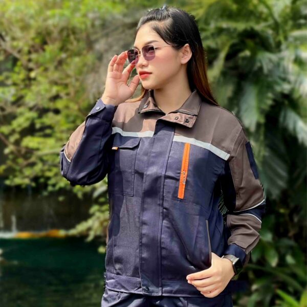 เสื้อช็อปสีทูโทนผ้าร่มแขนยาว - Image 20