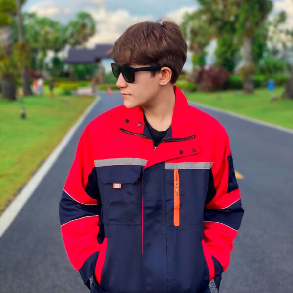 เสื้อช็อปสีทูโทนผ้าร่มแขนยาว - Image 12